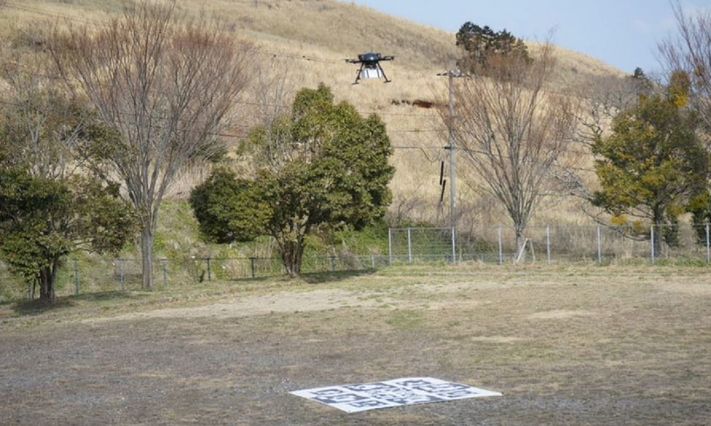 山間部における物流飛行実証