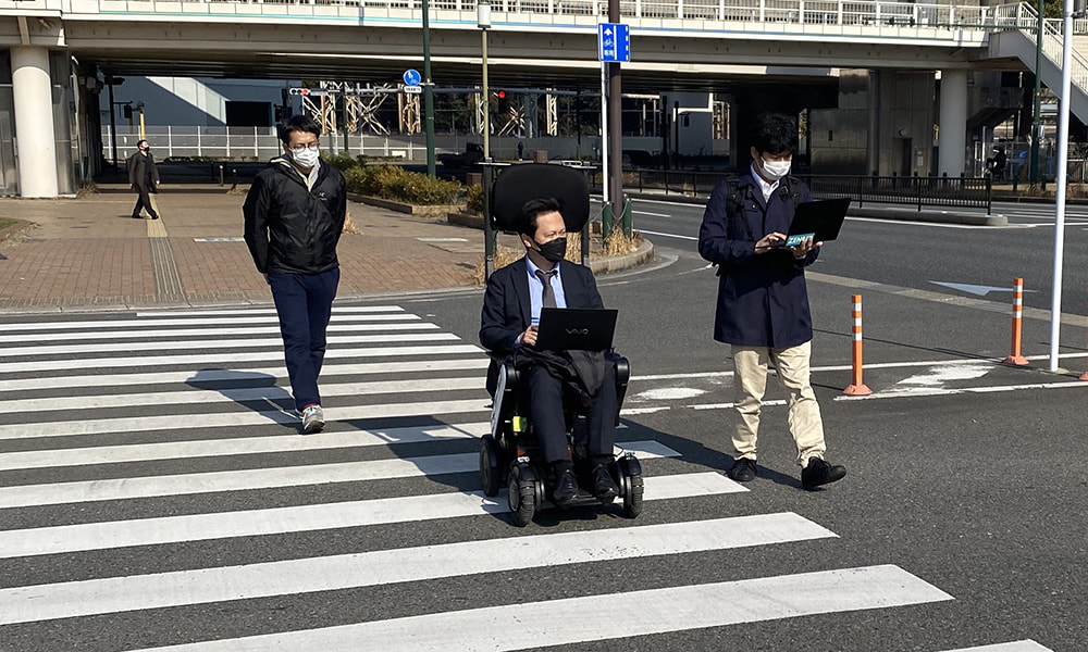 3Dマップを活用した自動運転車いすの走行実証（令和3年度内閣府採択事業）